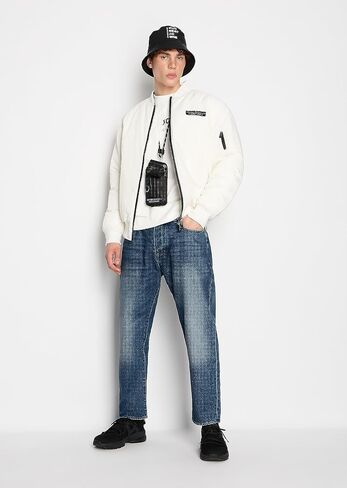 حذاء Emporio Armani الرجالي J71 90s فضفاض للكاحل غير قابل للتمدد من القطن الدنيم in Saudi Arabia