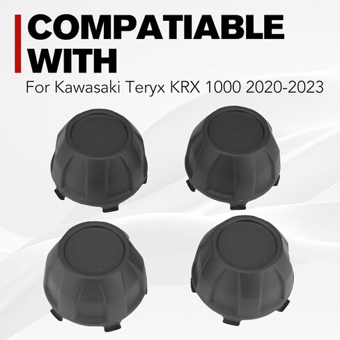 أغطية محور العجلة المركزية لـ Kawasaki Teryx KRX 1000 2020 2021 2022 2023، A & UTV PRO، أغطية أغطية حافة الغبار لمحور العجلة، استبدال OEM # 11065-1341، أسود، 4 قطع in Saudi Arabia