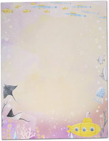 ورق قرطاسية أوشن لايف - 60 ورقة من ورق البحر المائي للطابعات النافثة للحبر أو الليزر in Kuwait