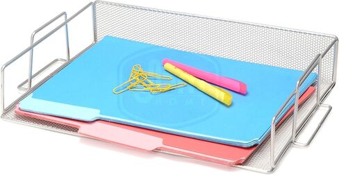 YBM Home Mesh Stackable Letter Tray Desk Organizer for Documents, Papers, Files, and Legal Letters, Black Paper Tray Organizer for Desktop Office, Home, College or Dorm Room - 1 Unit, Black 2251 in Saudi Arabia
