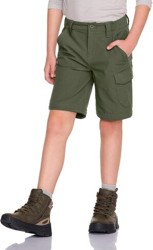 CQR Kids Youth Hiking Cargo Pants, UPF 50+ Quick Dry Convertible Zip Off Pants, Outdoor Camping Pants in Kuwait