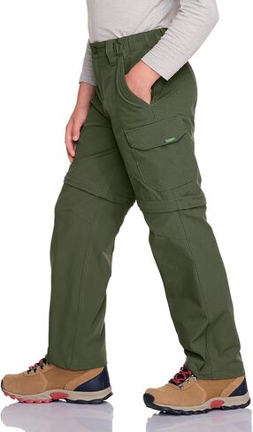 CQR Kids Youth Hiking Cargo Pants, UPF 50+ Quick Dry Convertible Zip Off Pants, Outdoor Camping Pants in Kuwait