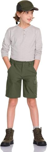 CQR Kids Youth Hiking Cargo Pants, UPF 50+ Quick Dry Convertible Zip Off Pants, Outdoor Camping Pants in Kuwait