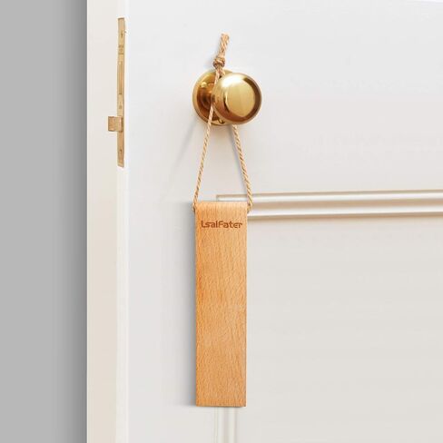 Security Large Soild Wood Door Stopper, Non-Slip Door Stops with Premium Heavy Duty (1 Piece, Beech) in Saudi Arabia