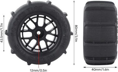 4 Pcs RC Beach Tires, 1:14 1:16 1:18 Universal Desert Snow Tires Rubber Good Grip RC Car Desert Wheels for RC Car Truck in Saudi Arabia