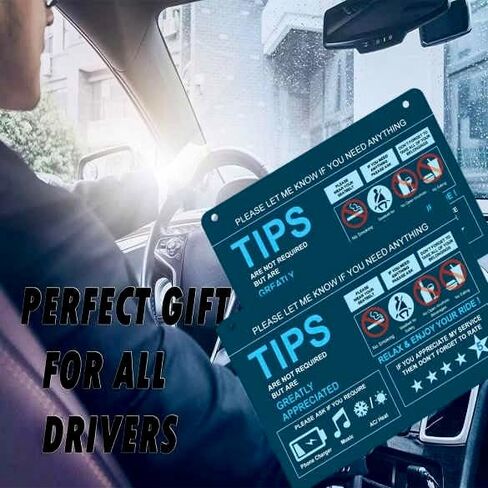 عبوتان من علامات السلامة الخاصة بتقييمات Rideshare المتوافقة مع Uber وLyft - لافتة ملحقات السائقين للركاب (جانب واحد). in Saudi Arabia