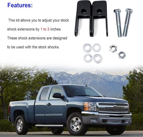 طقم رفع موسعات الصدمات الأمامية قابل للتعديل 1-3 بوصة متوافق مع تشيفي سيلفرادو 1500 تاهو جي إم سي شيفروليه أفالانش 1500 كاديلاك إسكاليد دعامة تمديد الصدمات الأمامية in Kuwait
