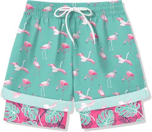 Boys Summer Beach Swim Trunks Compression Liner Adjustable Drawstring Board Shorts 6-16 Years in Saudi Arabia