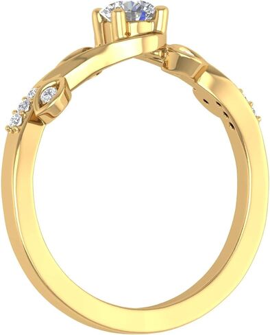 FINEROCK 1/5 Carat Diamond Engagement Rings in 10K Gold in Saudi Arabia