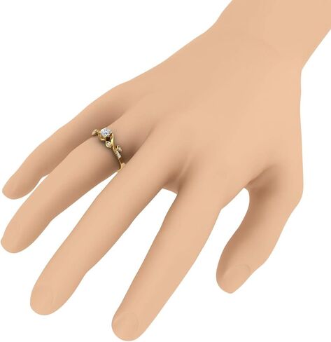 FINEROCK 1/5 Carat Diamond Engagement Rings in 10K Gold in Saudi Arabia