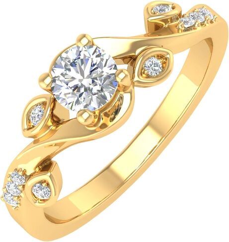 FINEROCK 1/5 Carat Diamond Engagement Rings in 10K Gold in Saudi Arabia