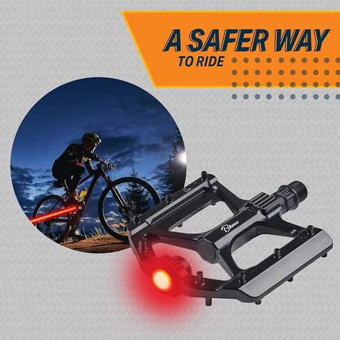 دواسات الدراجة الجبلية Bikeroo - دواسات MTB من ألياف النايلون للدراجات الجبلية والطرق - دواسة دراجة مسطحة للبالغين in Kuwait