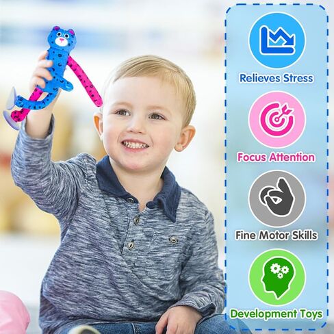 ألعاب فيدجيت الحسية DIY، 4 قطع من أكواب الشفط، ألعاب حيوانات لطيفة وملونة، ألعاب مكتبية لتخفيف التوتر، ألعاب شفط قابلة للانحناء للأطفال المصابين بالتوحد، ألعاب ملتوية ملتوية للسفر لهدايا الأولاد والبنات in Kuwait
