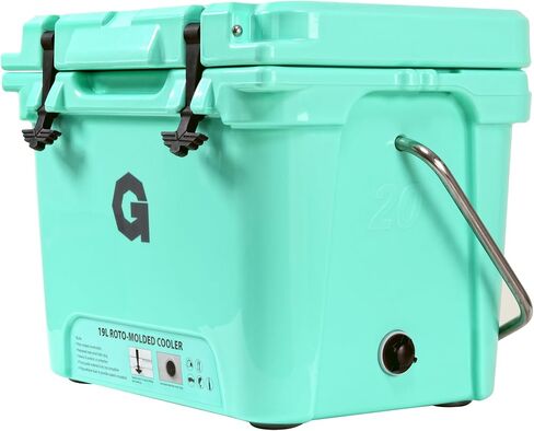 مبرد G 20QT Rotomolded: احتفاظ بالثلج لمدة 5 أيام، درجة تجارية، آمن للطعام، محمي من الأشعة فوق البنفسجية، متوافق مع الثلج الجاف، مع حشية 15 مم، فتاحات زجاجات مع مزالج منخفضة المظهر in Kuwait