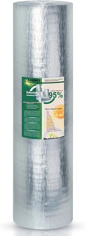 Reflective Insulation | 3mm 12in x 10ft Radiant Barrier with Reflective Foam Core and Dual Layer Aluminum Foil | Ideal for Ceilings, Walls, Garage Doors,Steel Structures, RV Windows, Roofs ect in Saudi Arabia