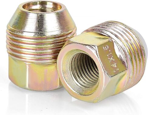 PUENGSI 24 قطعة صواميل عروة M14x1.5، بطول 1.12 بوصة، 7/8 بوصة سداسية ذات نهاية مفتوحة متوافقة مع تشيفي سيلفرادو سوبربان إكسبريس 1500، سييرا 1500 يوكون كاديلاك إسكاليد in Kuwait