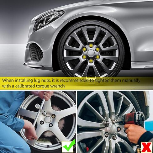 PUENGSI 24 قطعة صواميل عروة M14x1.5، بطول 1.12 بوصة، 7/8 بوصة سداسية ذات نهاية مفتوحة متوافقة مع تشيفي سيلفرادو سوبربان إكسبريس 1500، سييرا 1500 يوكون كاديلاك إسكاليد in Kuwait