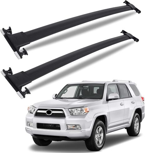 Roof Rack Cross Bars Heavy Duty 220lbs for 2010-2023 Toyota 4Runner,Aluminum Roof Rails Cross Bar Anti-Theft Lock Mechanism Black Matte Anti-Corrosion crossbars in Kuwait