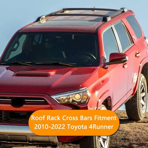 Roof Rack Cross Bars Heavy Duty 220lbs for 2010-2023 Toyota 4Runner,Aluminum Roof Rails Cross Bar Anti-Theft Lock Mechanism Black Matte Anti-Corrosion crossbars in Kuwait