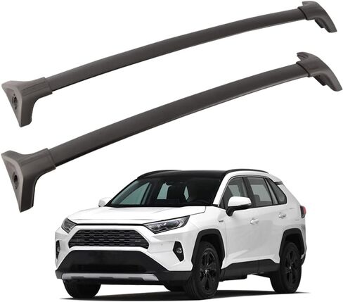 Roof Rack Cross Bars Fit for Toyota RAV4 2019-2023 LE XLE XSE Limited Hybrid, Aluminum Top Rail Cargo Accesorries Rooftop Luggage Carrier Set in Saudi Arabia