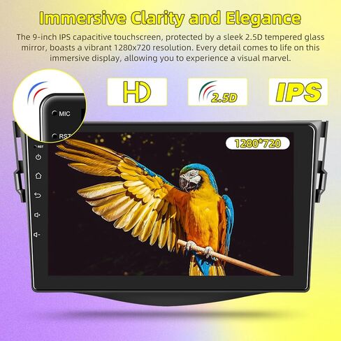 8 Core 4+64G Android Car Radio for Toyota RAV4 2007 2008 2009 2010 2011 2012-9 inch IPS Touchscreen Stereo with Carplay/Android Auto/WiFi/GPS/DSP & 32EQ in Saudi Arabia