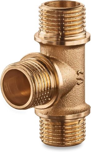 أنبوب نحاسي تي شيرت 1/2 "ذكر × 1/2" ذكر × 1/2 "ذكر تي شيرت متساوي 0,5 نصف بوصة لإصلاح وصلة أنابيب 3 طرق in Kuwait