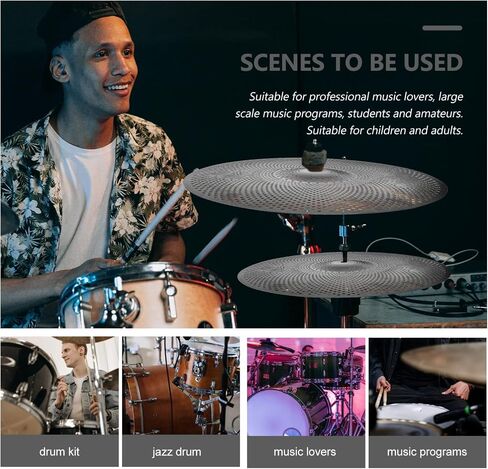 Generic Perculator 14 بوصة كتم الصنج، الصنج الصامت، مجموعة الصنج منخفضة الحجم مجموعة طبول جزء آلة الإيقاع in Kuwait