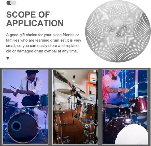 Generic Perculator 14 بوصة كتم الصنج، الصنج الصامت، مجموعة الصنج منخفضة الحجم مجموعة طبول جزء آلة الإيقاع in Kuwait