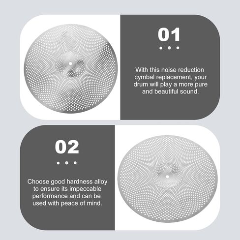 Generic Perculator 14 بوصة كتم الصنج، الصنج الصامت، مجموعة الصنج منخفضة الحجم مجموعة طبول جزء آلة الإيقاع in Kuwait
