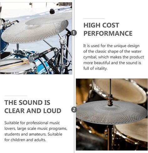 Generic Perculator 14 بوصة كتم الصنج، الصنج الصامت، مجموعة الصنج منخفضة الحجم مجموعة طبول جزء آلة الإيقاع in Kuwait