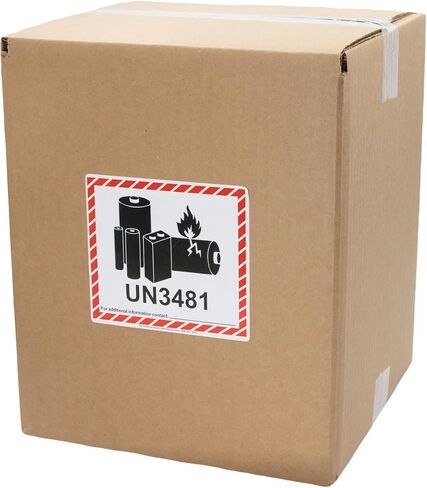 UN3481 ملصقات تحذيرية لبطارية الليثيوم مقاس 4.5 × 5 بوصة 500 ملصق لاصق in Saudi Arabia