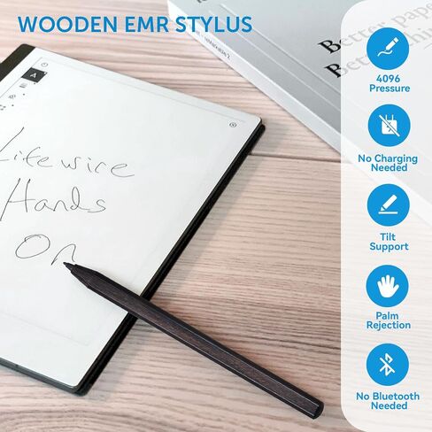 EMR Pen for Remarkable 2 Pen with 2 Nibs Replacement Set- Jumbo Wooden Digital EMR Stylus Pens,4096 Pressure Level,Palm Rejection Compatible with Remarkable 2 Tablet in Saudi Arabia