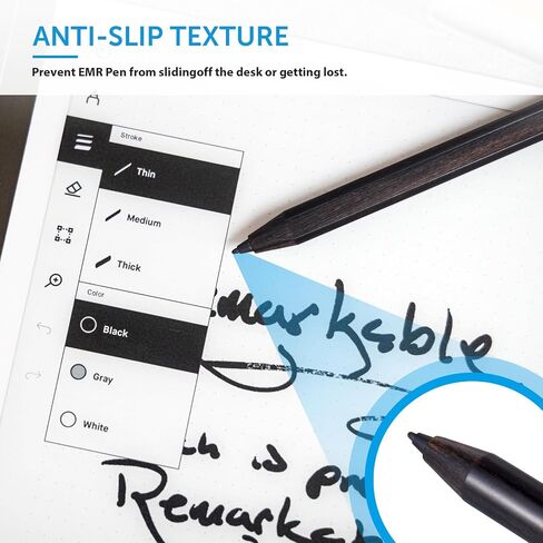 EMR Pen for Remarkable 2 Pen with 2 Nibs Replacement Set- Jumbo Wooden Digital EMR Stylus Pens,4096 Pressure Level,Palm Rejection Compatible with Remarkable 2 Tablet in Saudi Arabia