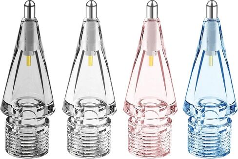 for Apple Pencil Tips Replacment for Apple Pencil 2nd&1st Generation,Metal Pencil Tips Clear,Penlike Nib Wear-Resistant Pen Needle Stylus Tip Acceossries,Fine Ponit Precise Control-Clear/4 Pack in Saudi Arabia