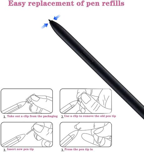 Galaxy Tab S9 FE S Pen for Samsung Galaxy Tab S9 FE S9 FE Plus Stylus Pen Replacement + 5 Tips for Samsung Galaxy Tab S9 FE Stylus S Pen (Grey) in Saudi Arabia