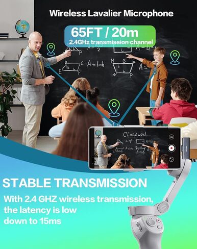 ميكروفون GDV لاسلكي Lavalier لأجهزة iPhone iPad، طقم 2 ميكروفونات مع علبة شحن، تقليل الضوضاء 2.4 جيجا هرتز، توصيل ميكروفون تلقائي للمزامنة والتشغيل لليوتيوب، فيسبوك، البث المباشر، التسجيل، Tiktok in Saudi Arabia