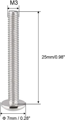 uxcell Machine Screws, M3x4mm Phillips Screw, 304 Stainless Steel, Fasteners Bolts 30Pcs in Saudi Arabia