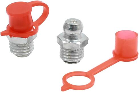 X AUTOHAUX M6 Straight Grease Nipple Fittings Iron Zinc Plating W/Dust Cap - 30 Set in Saudi Arabia