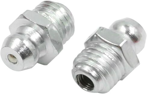 X AUTOHAUX M6 Straight Grease Nipple Fittings Iron Zinc Plating W/Dust Cap - 30 Set in Saudi Arabia