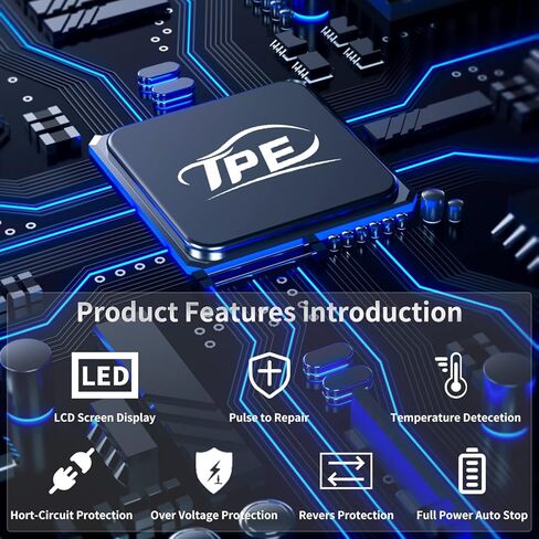 TPE Car Battery Charger 6 Amp 12V Battery Charger Automotive, Trickle Charger for Car Battery Smart Battery Charger for Lead Acid Batteries Car Truck Motorcycle Lawn Mower Marine in Kuwait