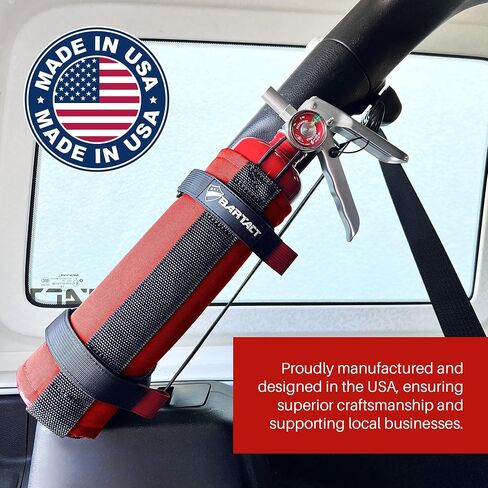 Bartact - 2.5 lb Roll Bar Fire Extinguisher Mount for Vehicle Holder, Adjustable Fire Extinguisher Holder Mount, US Made Universal Vehicle Fire Extinguisher Holder Fits All Roll Bars (Black) in Saudi Arabia