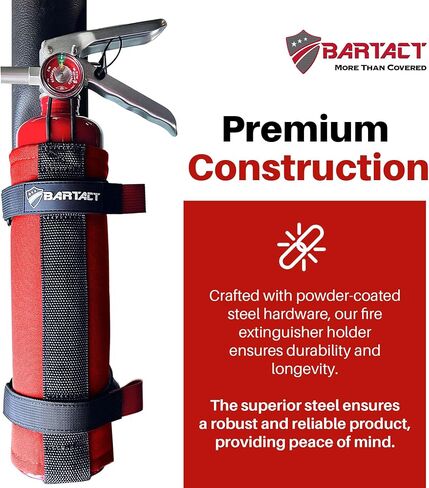 Bartact - 2.5 lb Roll Bar Fire Extinguisher Mount for Vehicle Holder, Adjustable Fire Extinguisher Holder Mount, US Made Universal Vehicle Fire Extinguisher Holder Fits All Roll Bars (Black) in Saudi Arabia
