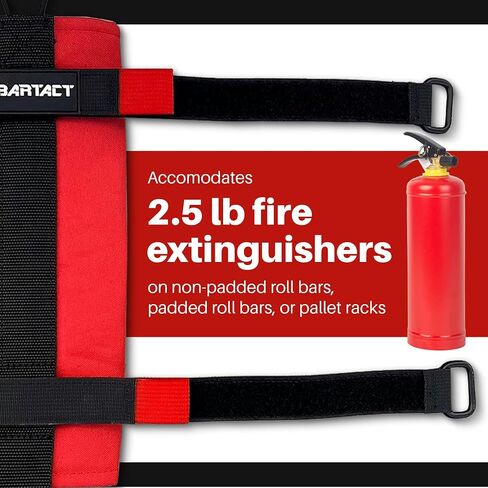 Bartact - 2.5 lb Roll Bar Fire Extinguisher Mount for Vehicle Holder, Adjustable Fire Extinguisher Holder Mount, US Made Universal Vehicle Fire Extinguisher Holder Fits All Roll Bars (Black) in Saudi Arabia