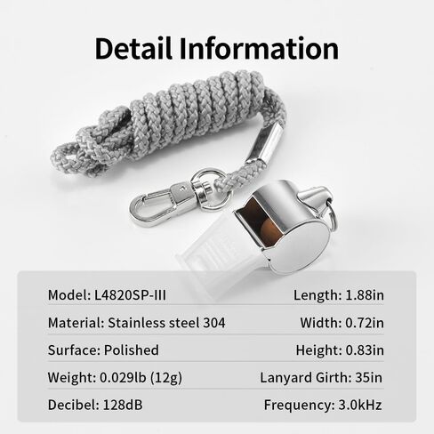 صافرة مكونة من 3 عبوات من الصافرة الرياضية للمدرب من الفولاذ المقاوم للصدأ مع حبل قصير، صافرة صوت عالية ونقية مثالية للمدربين والحكام والمسؤولين in Kuwait