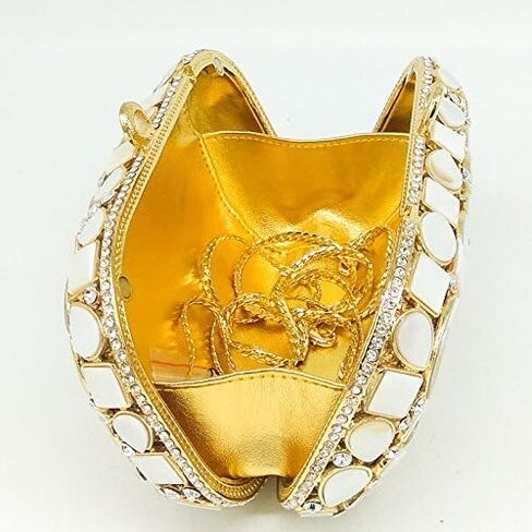 Boutique De FGG Synthetic Shell Evening Bags and Clutches for Women Formal, Wedding Bridal Rhinestone Handbags and Purses in Saudi Arabia