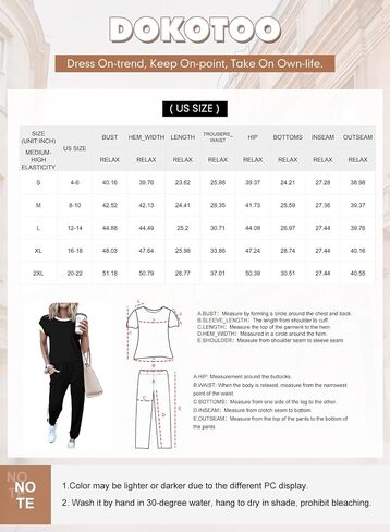 Dokotoo ملابس نسائية مكونة من قطعتين بدلة رياضية Colorblock مريحة مجموعات صالة متماسكة قصيرة الأكمام Jogger Sweatpants رياضية in Kuwait