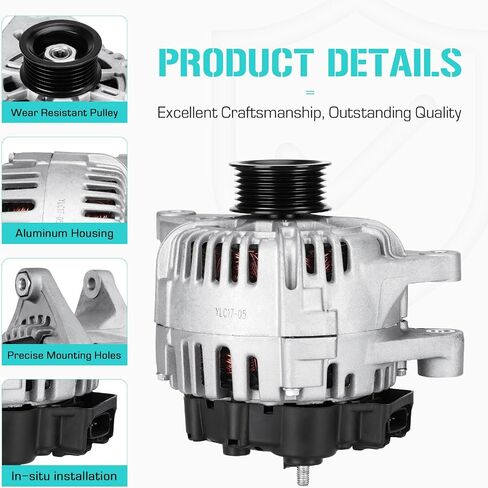 Alternator 3.5 3.5L for Hyundai Santa Fe 2003-2006,Fit for XG350 2002-2005,Fit for Kia Amanti 2004-2006, 37300-39010, 37300-39400, 37300-39405, 400-40011 in Saudi Arabia