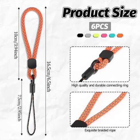 6 Pcs Wrist Strap Lanyard Small Lanyard Finger Strap Reflective Hand Srap Lanyards Finger Lanyard Wrist Lanyard in Saudi Arabia