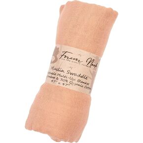 Soft & Breathable Muslin Swaddle Blankets for Toddlers, Infants, Boys & Girls - 70% Viscose Made from Bamboo, 30% Cotton - 47x47 Inches - Hypoallergenic & Breathable - Imported - Perfect Tan