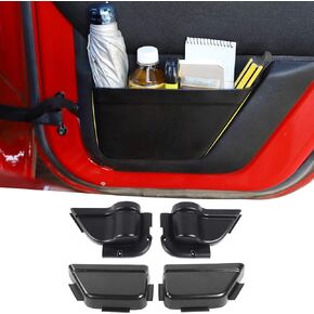 RT-TCZ for Wrangler JK Door Pockets Storage Organizer, Front Door Net Pockets Tray Box Accessories for Jeep Wrangler JK JKU 2011-2018